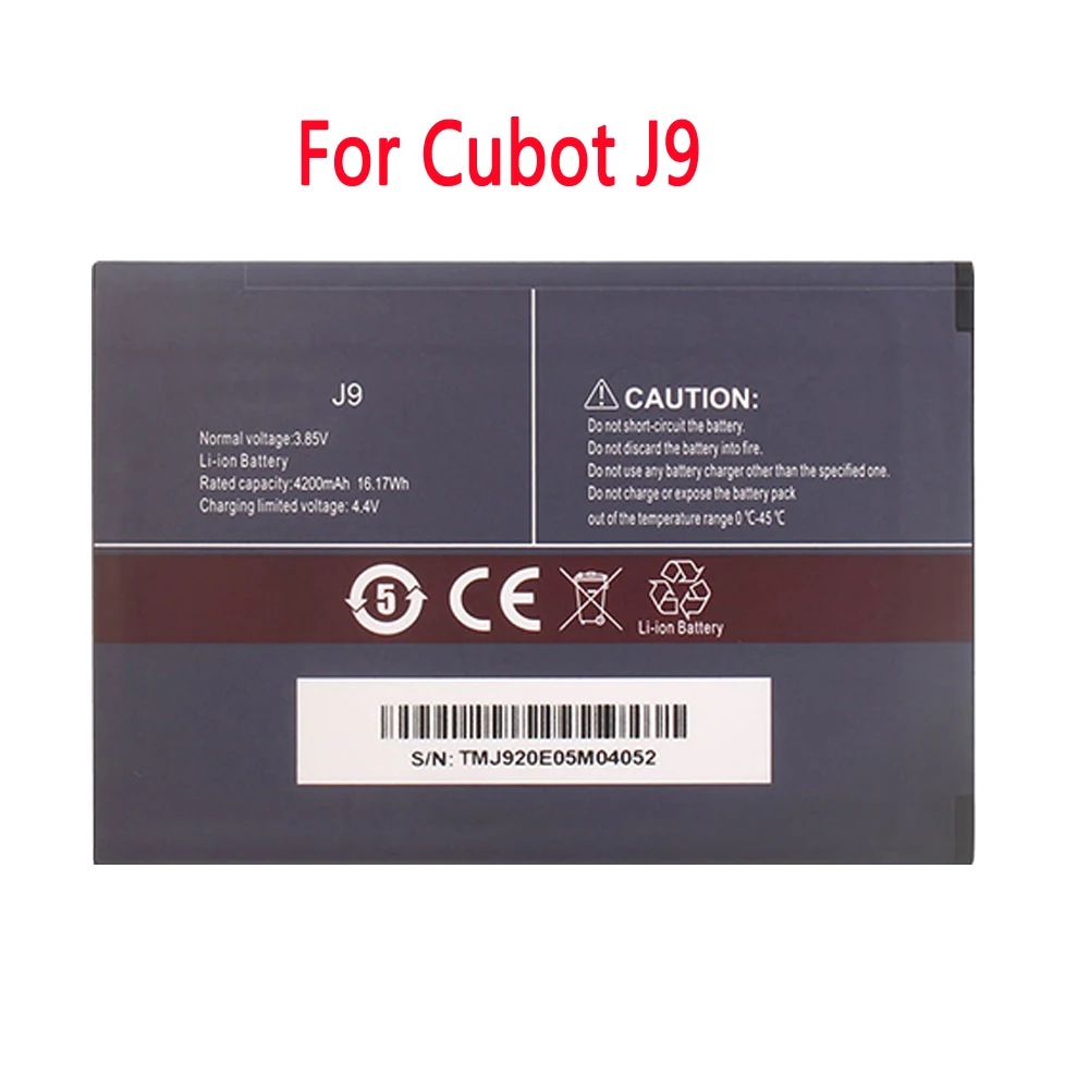 

4200mAh For Cubot J9 Battery Batterij Mobile Phone High Quality Replacement Batteria Batterie For Cubot P40 AUCC