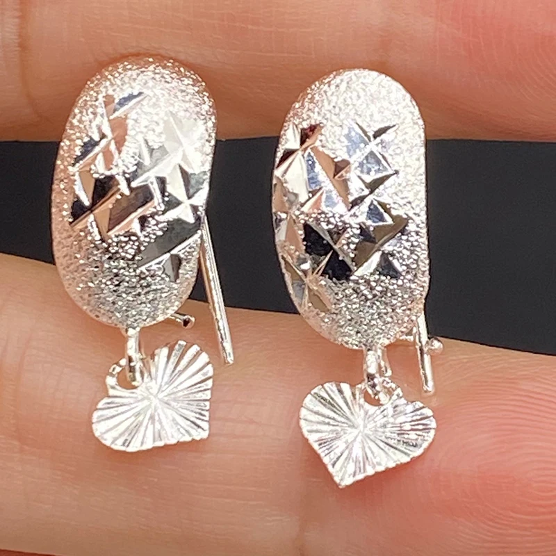 

African classic heart silver earrings gold jewelry is only used for wedding gifts and birthday parties with Congo and Ethiopian