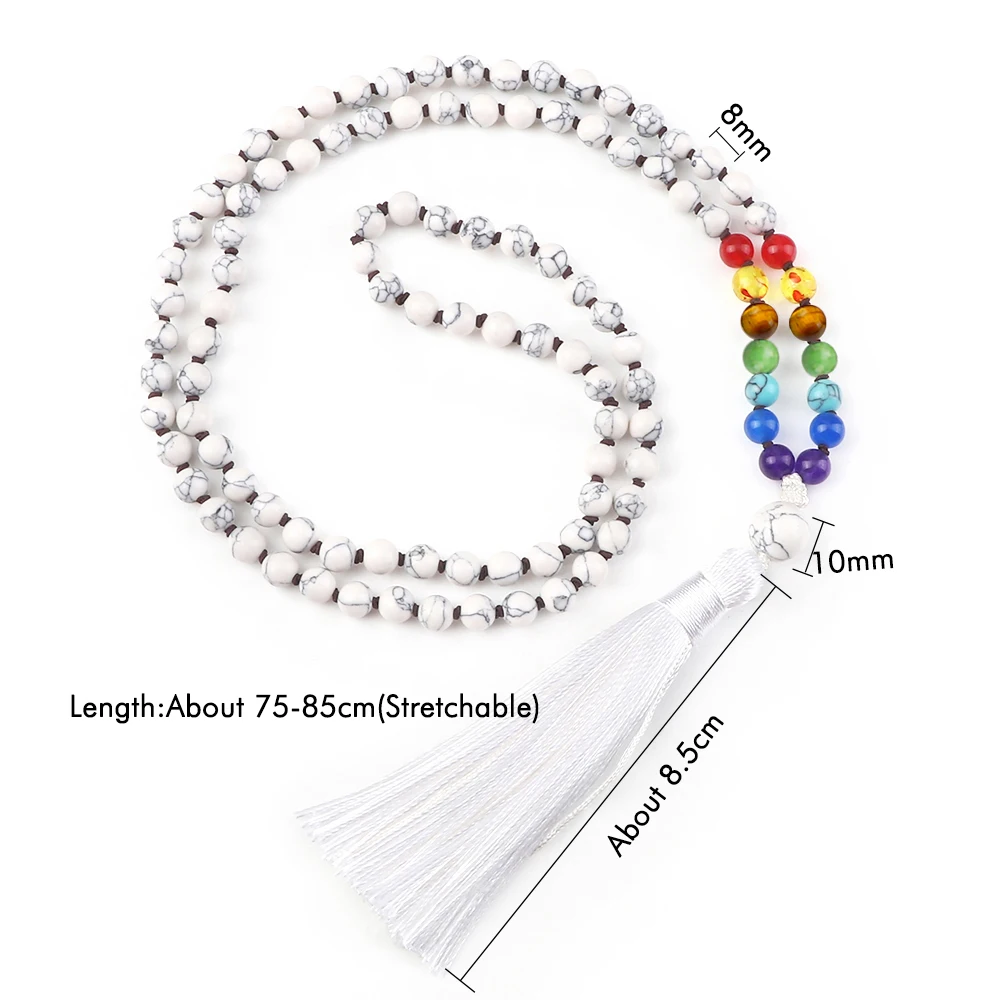 Женское ожерелье с бусинами 7 Чакр рейки модное женское для йоги и медитации