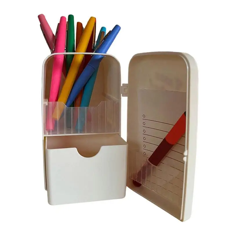 Cup For Dry Erase Markers White Fridge Shape Pen Holder With