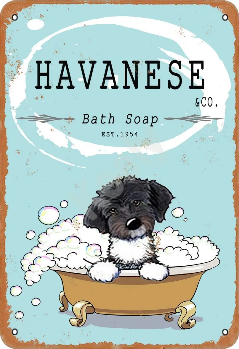 

Банное мыло Havanese, металлическое винтажное Оловянное украшение для стен, 12x8 дюймов, для кафе, кофе, баров, ресторанов, пабов, мужская декорати...