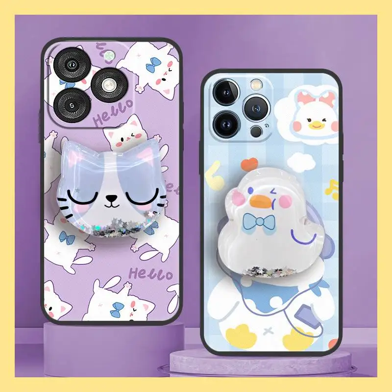 Блестящий чехол с сыпучим песком для Itel-A50 водонепроницаемая защитная задняя