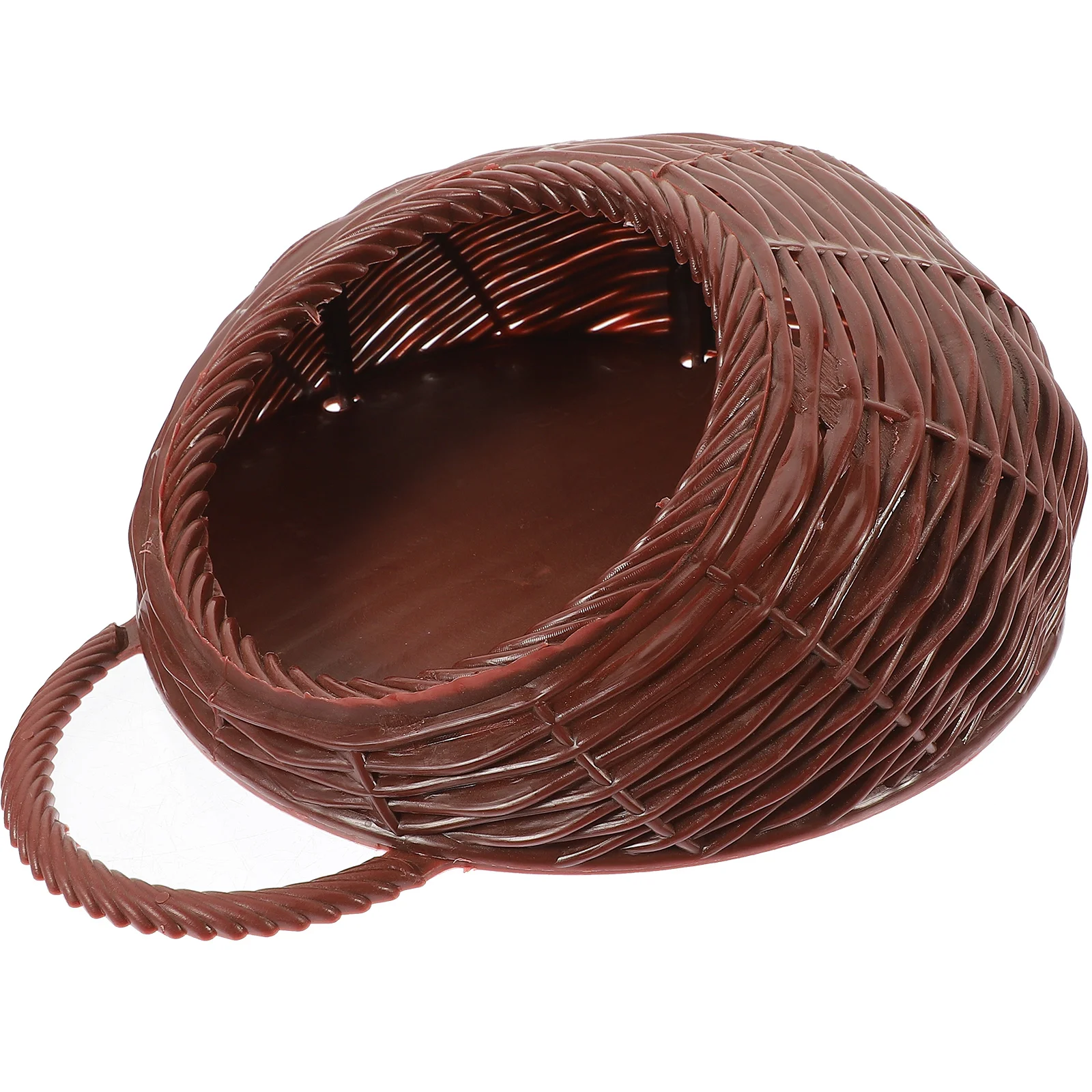 

Imitation Woven Hanging Basket Wall Hanging Flower Basket Plants Basket for Home Garden