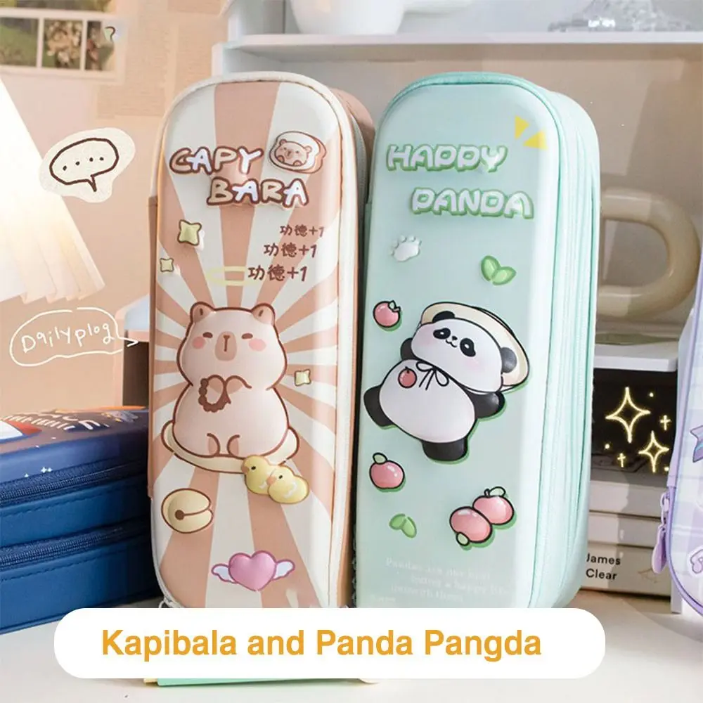 Большая емкость милый 3D стерео пенал портативный многослойный карандаш