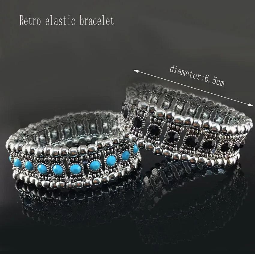 Классический модный мужской Эластичный браслет в стиле ретро панк широкий