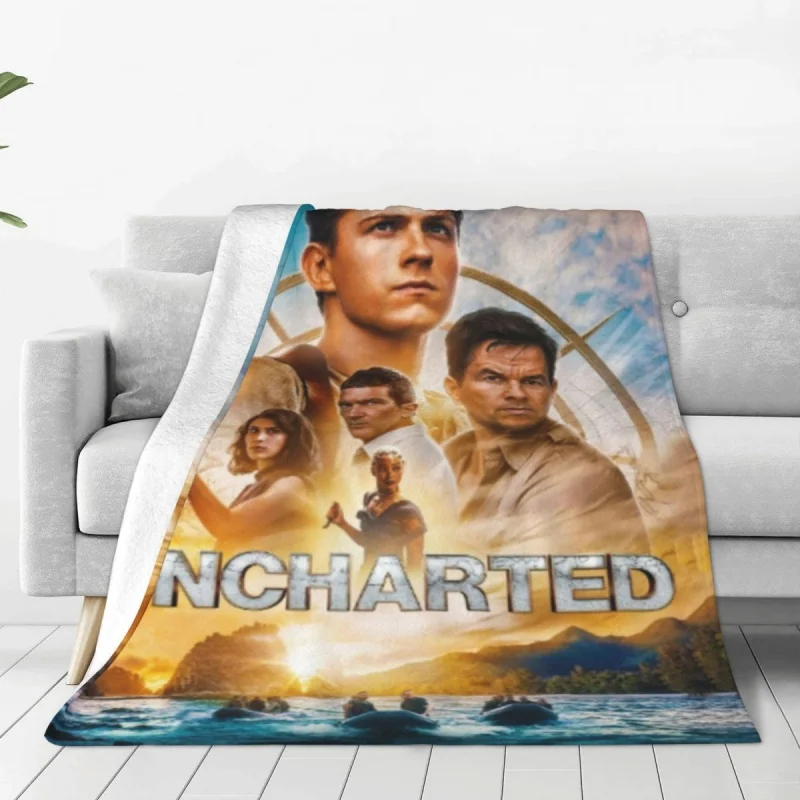 

Uncharted Movie Blankets gaming nathan Flannel Vintage Warm Throw Blankets for Home Restaurant Decoration
