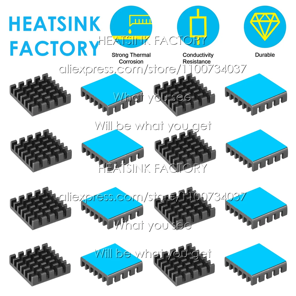 Черные алюминиевые вентиляторы и радиатор 19x19x5 мм Охлаждающий кулер для