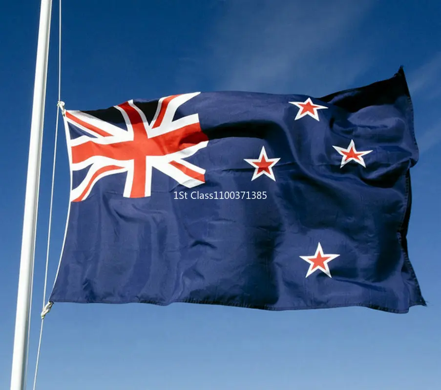 

Флаг Новой Зеландии 90x150 см, подвесной полиэстер NZ NZL, флаги Новой Зеландии, устойчивый к УФ выцветанию баннер для украшения