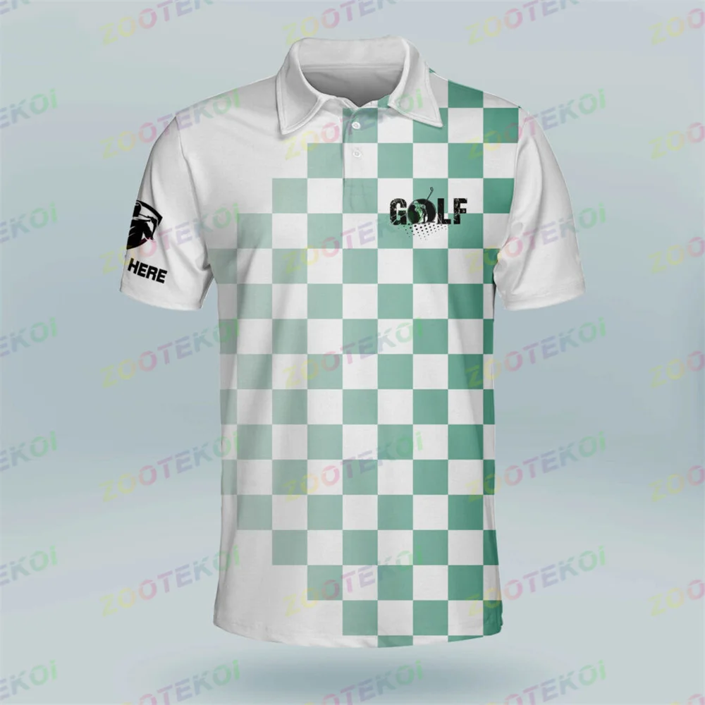 Golf Shirts For Men Outdoor Sport Breathable Lapel Fashion Golf Polo Shirts Short Sleeve Personalized Multifunction Polo T-shirt