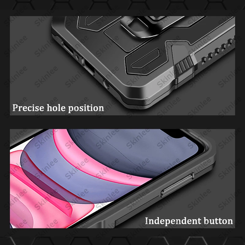 Чехол Skinlee для Infinix Hot 11 Play ударопрочный армированный чехол Магнитный с зажимом