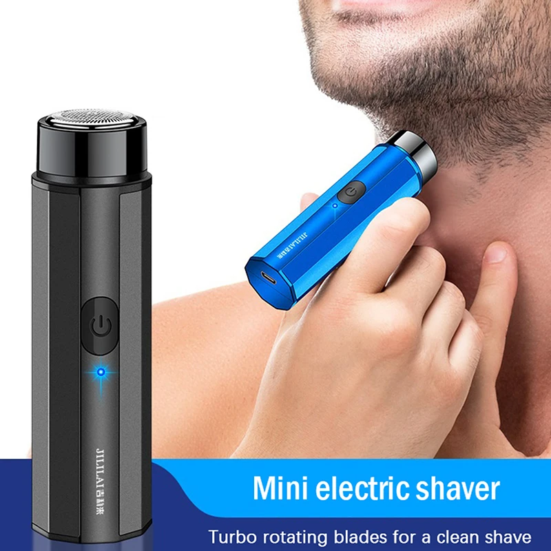 

2023 Mini Electric Shaver for Men Portable Electric Razor Beard Knife USB Charging Face Body Razor Shaving Machine