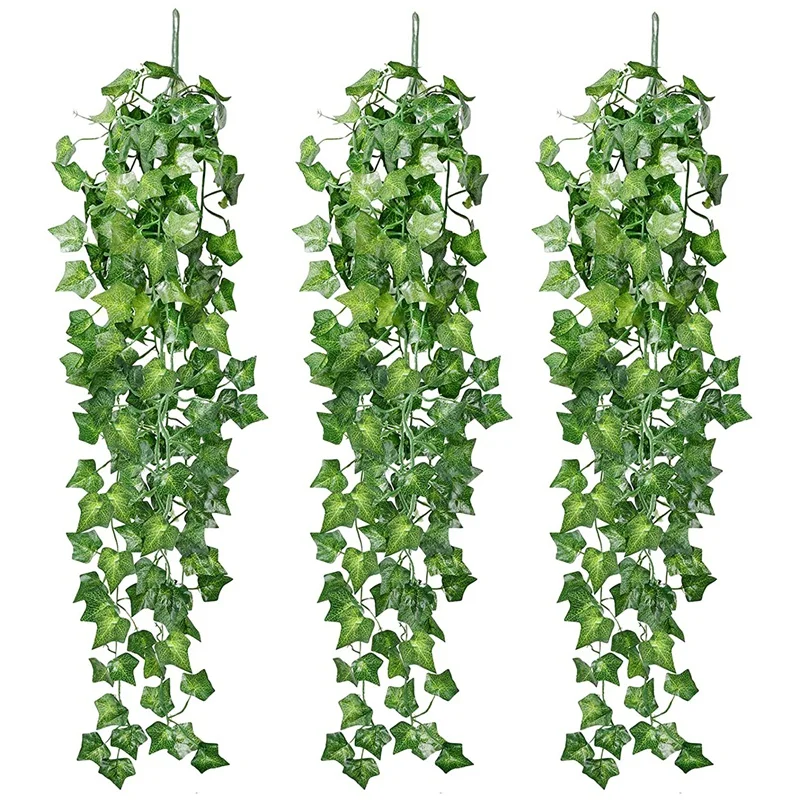 

3 Pieces Artificial Hanging Ivy Vine 2.95 Feet Artificial Hanging Plants Wall Greenery for Indoor Outside Home Garden