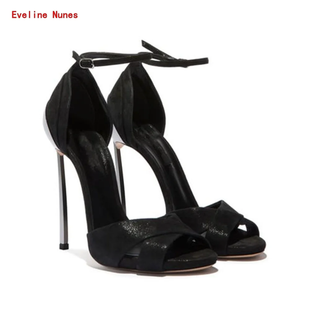 

Fashion Peep Toe Pumps 2022 New Arrival Summer Solid 12cm Thin High Heel Ankle Strap Buckle Sexy Women's Shoes for Free Shipping