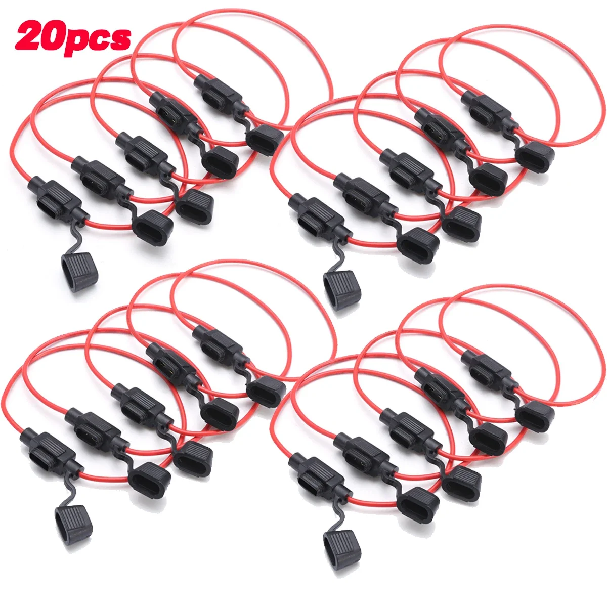 

Автомобильный держатель предохранителей 20 шт., маленький размер, мини-лезвие, водонепроницаемый герметичный блок предохранителей, автомобильная гнездо предохранителя 12 в 30 А, линейный выключатель, адаптер