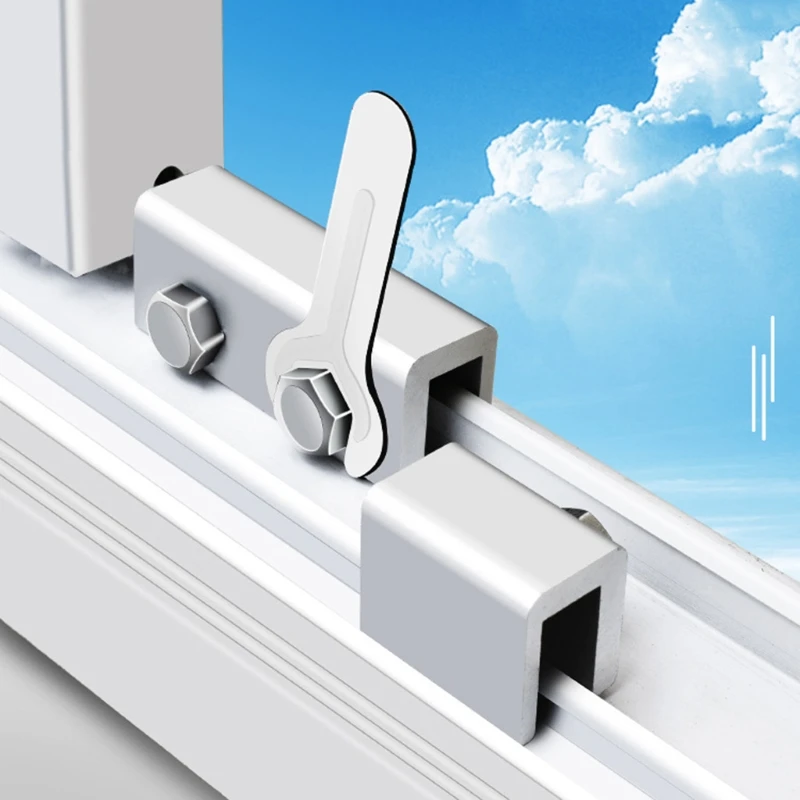 

Window Safety Locks for Vertical Sliding Windows Aluminum Alloy Window Limiters w/Key Childproof Restrictor for Window Y5GB