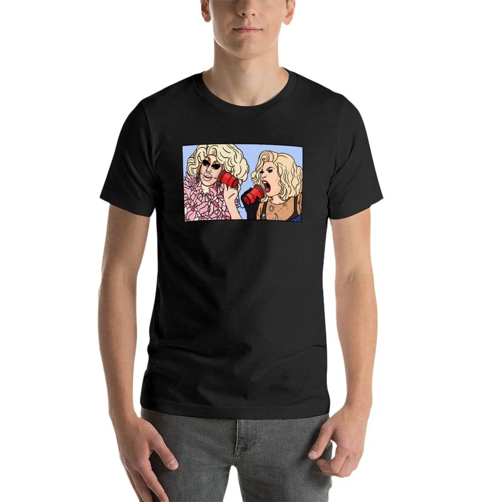 Trixie and Katya футболка с рисунком Милая одежда графическая винтажные быстросохнущие