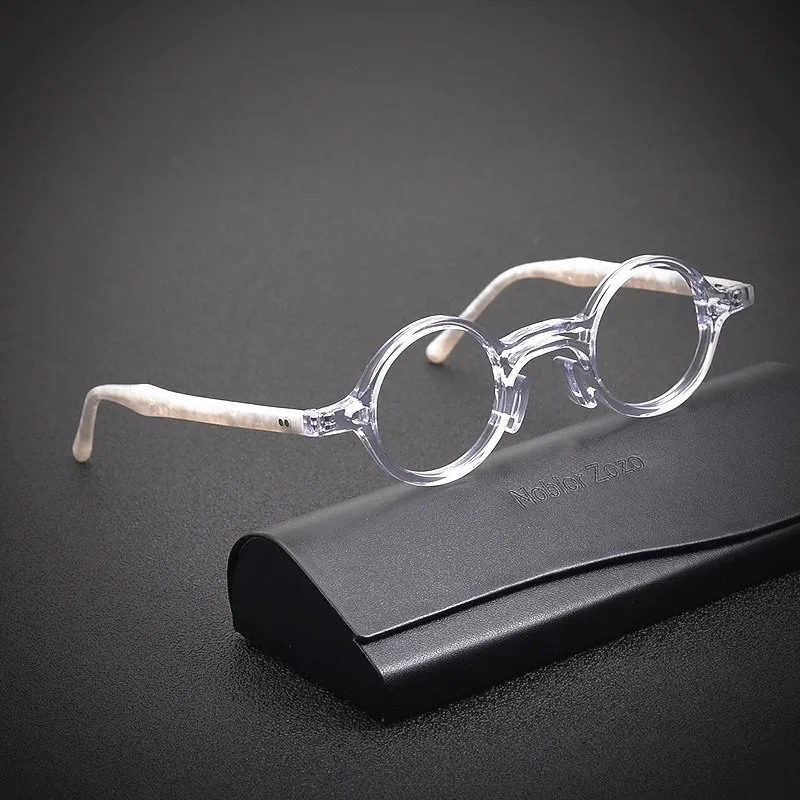 Ультрамаленькая оправа круглые очки для коррекции зрения мужчин и женщин ретро