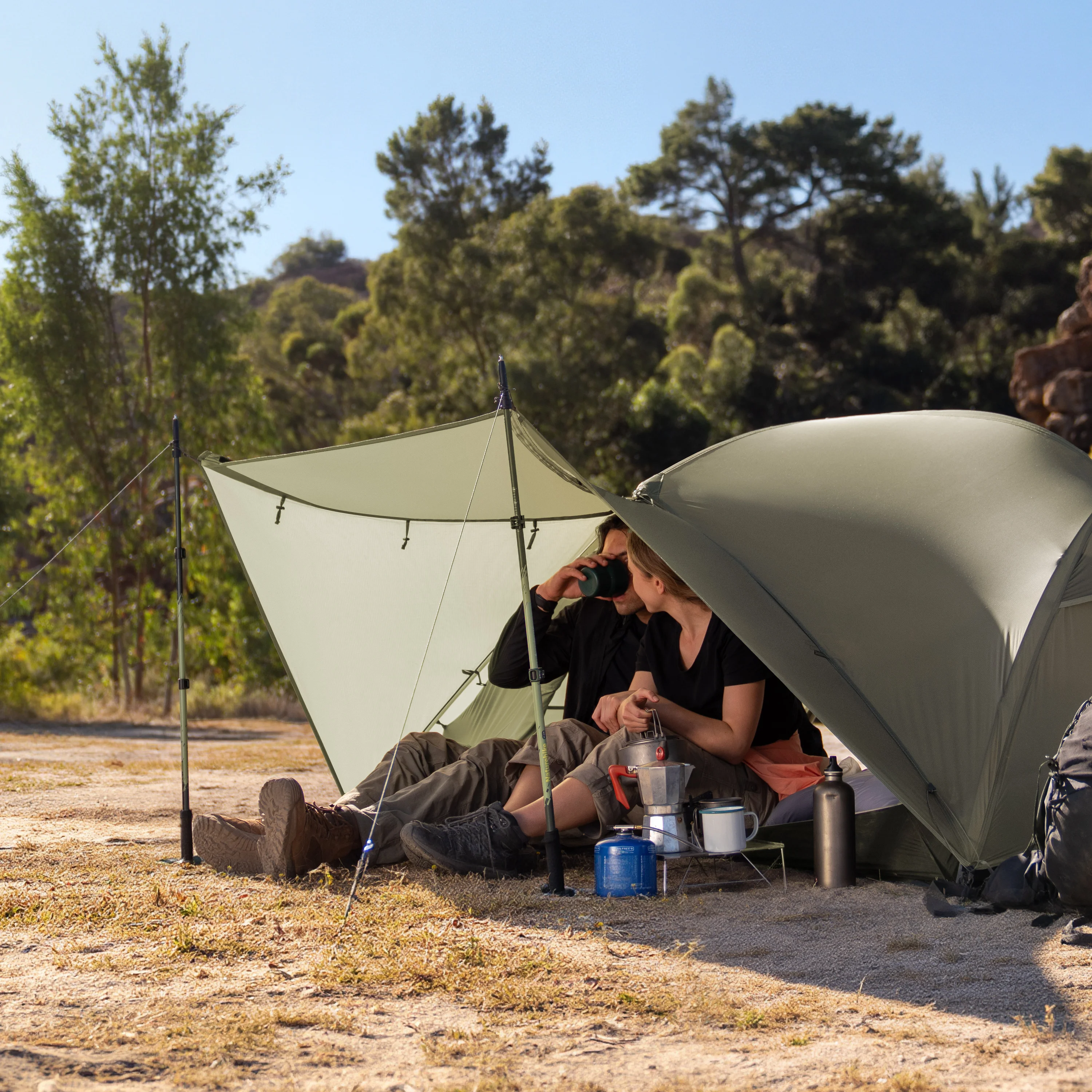 Фото Палатка Naturehike Mongar Pro Ultralight для 1-2 человек, 20D нейлон, двухслойная, водонепроницаемая, для походов и кемпинга, 3 сезона №3