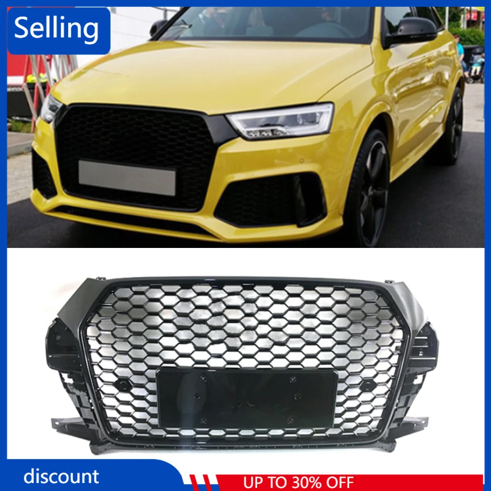 

Решетка переднего бампера для Audi Q3/SQ3 2016 2017 2018 (установка для модели RSQ3) автомобильные аксессуары быстрая доставка
