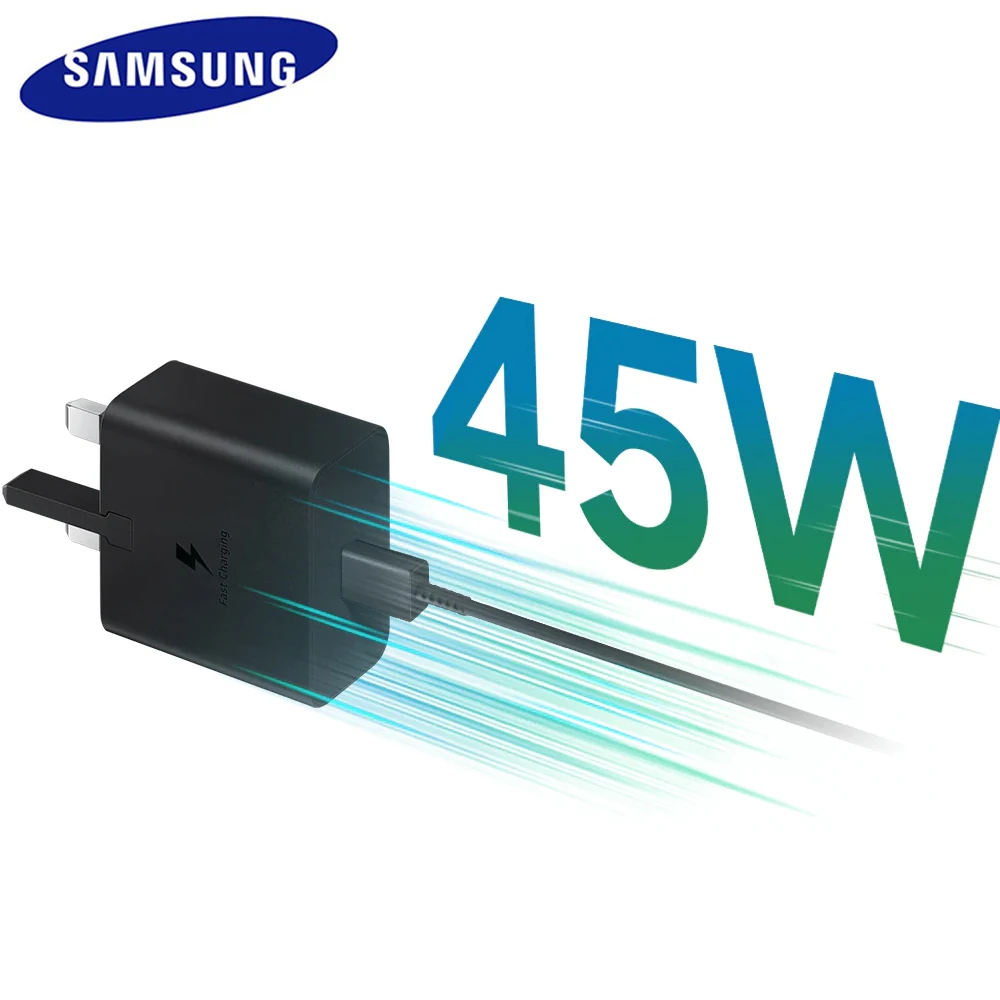 

Оригинальное сверхбыстрое зарядное устройство PD 45 Вт, 5, 5 5A, кабель Type-C для SAMSUNG Galaxy Note S 10 20 21 22 Ultra A71 A91 Plus