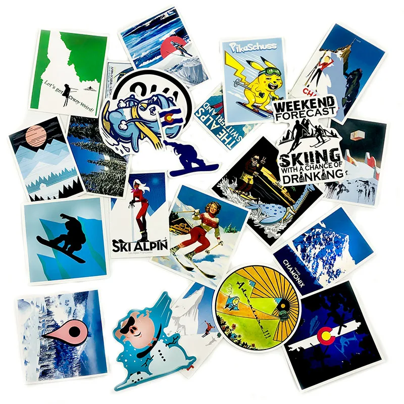 

70Pcs Sports Fashion Ski Sticker For Scrapbooking Motorcycle Ski Luggage Computer Motorcycle Toy Suitcase Children Sticker