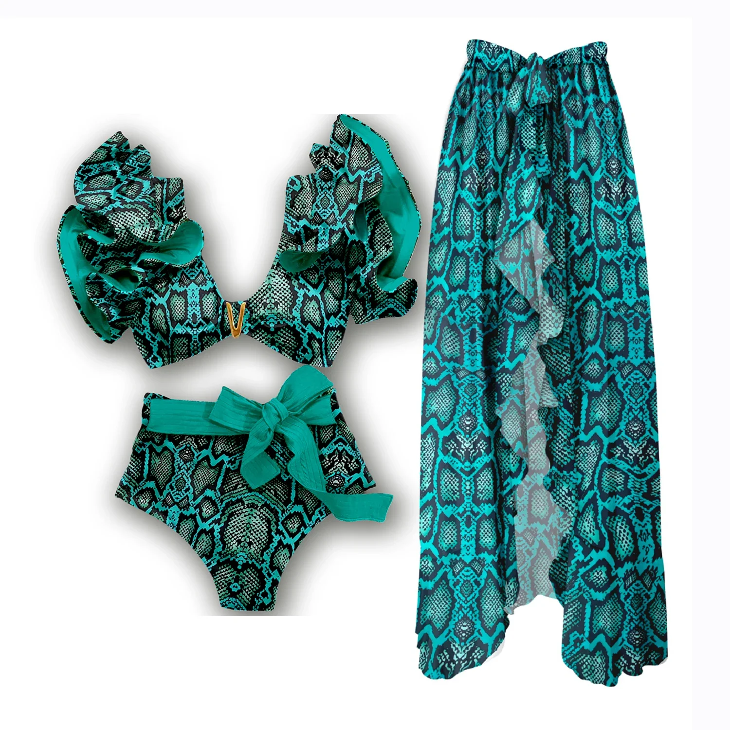 Высококачественный сексуальный комплект бикини 2024 Бразильское с цветочным