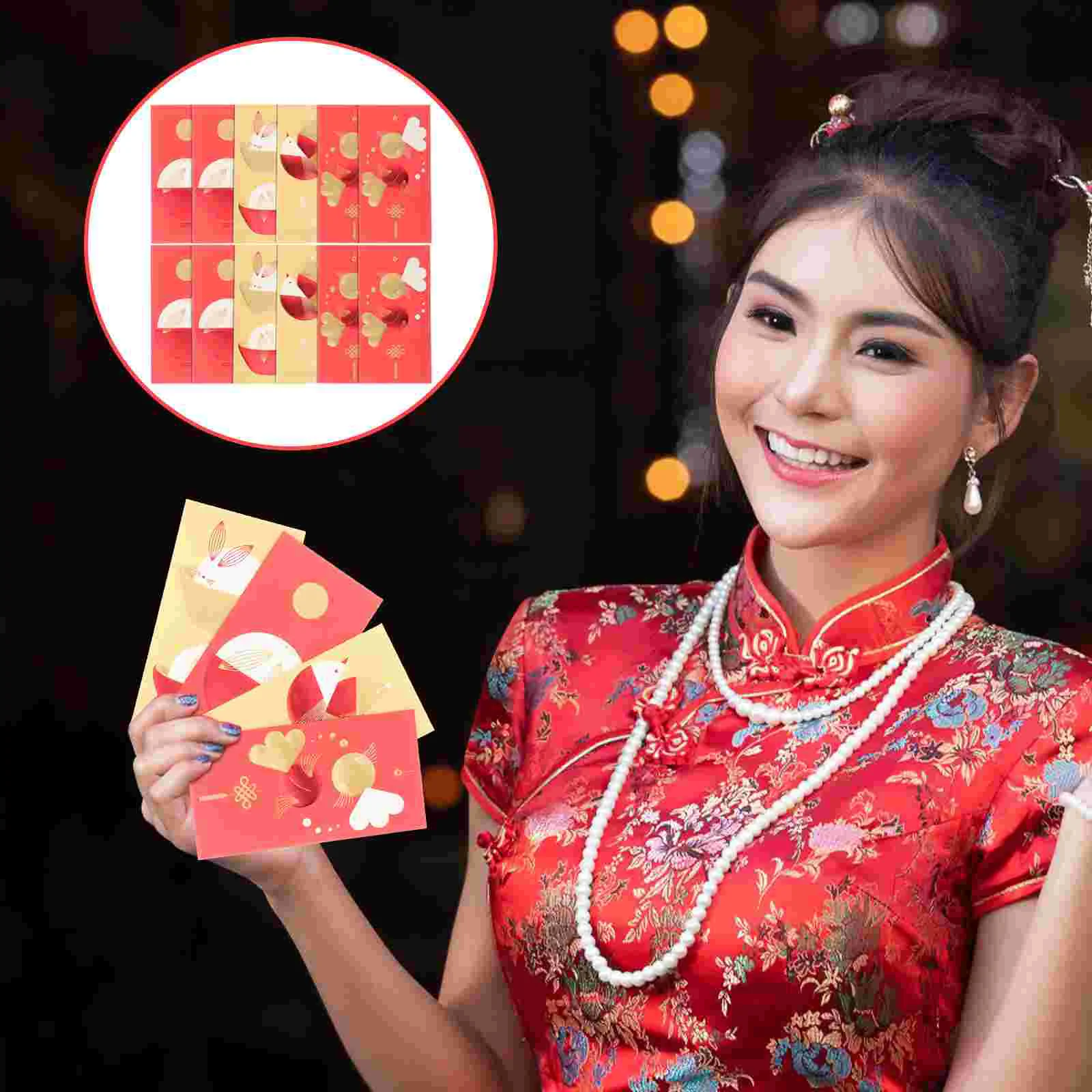 

12pcs Chinese New Year Red Envelopes Chinese Hong Bao Gift Envelopes Envelopes