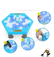 hot mini penguin trap parent child interactive entertainment indoor board game toys for kid family break ice block save penguin