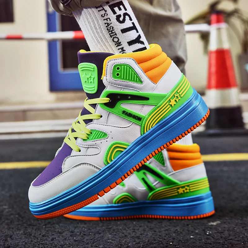 Fashion Colors High Skateboard Shoes Men Women Luxury Sneakers for Men Flat Women's Shoes Sport Sneakers Casual tenis para skate