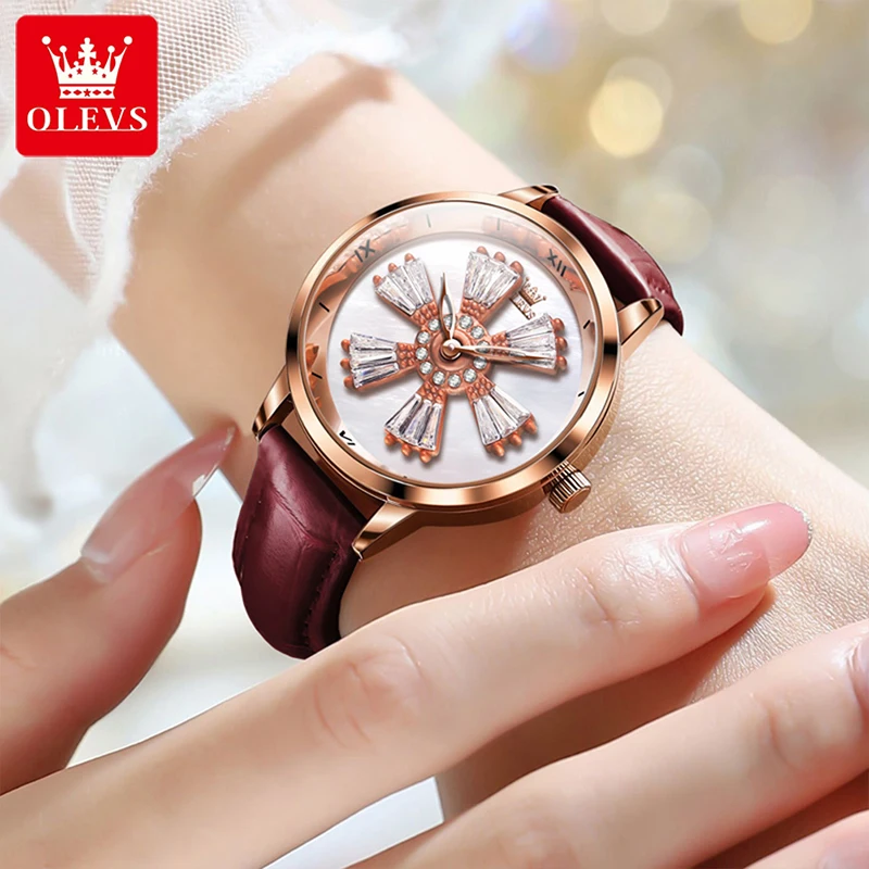 OLEVS 2023 New Time To Run Belt Quartz Women Watch High Quality Trend Womens Watches Casual Watch 30M Waterproof Reloj Mujer