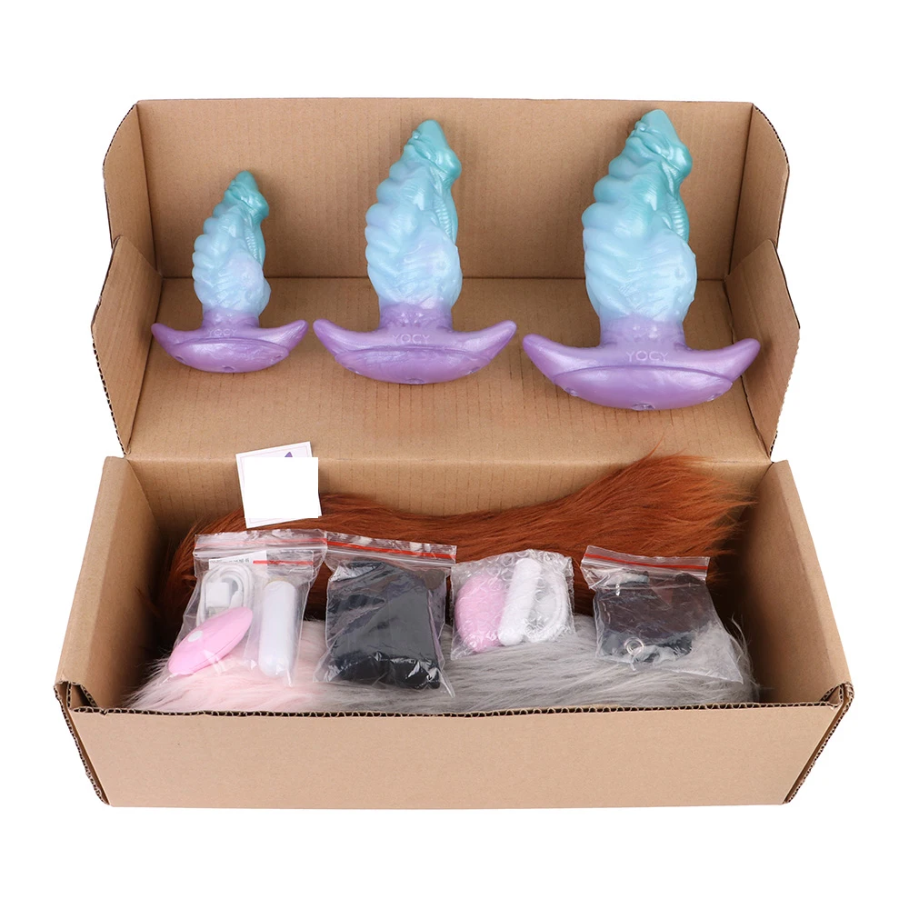 FAAK Беспроводное управление Вибрирующий страпон Фэнтези Анальная пробка