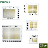 6pcslot led lamp chip smd2835 light beads ac 220v 240v 10w 20w 30w 50w 100w diy for outdoor floodlight cold white warm white