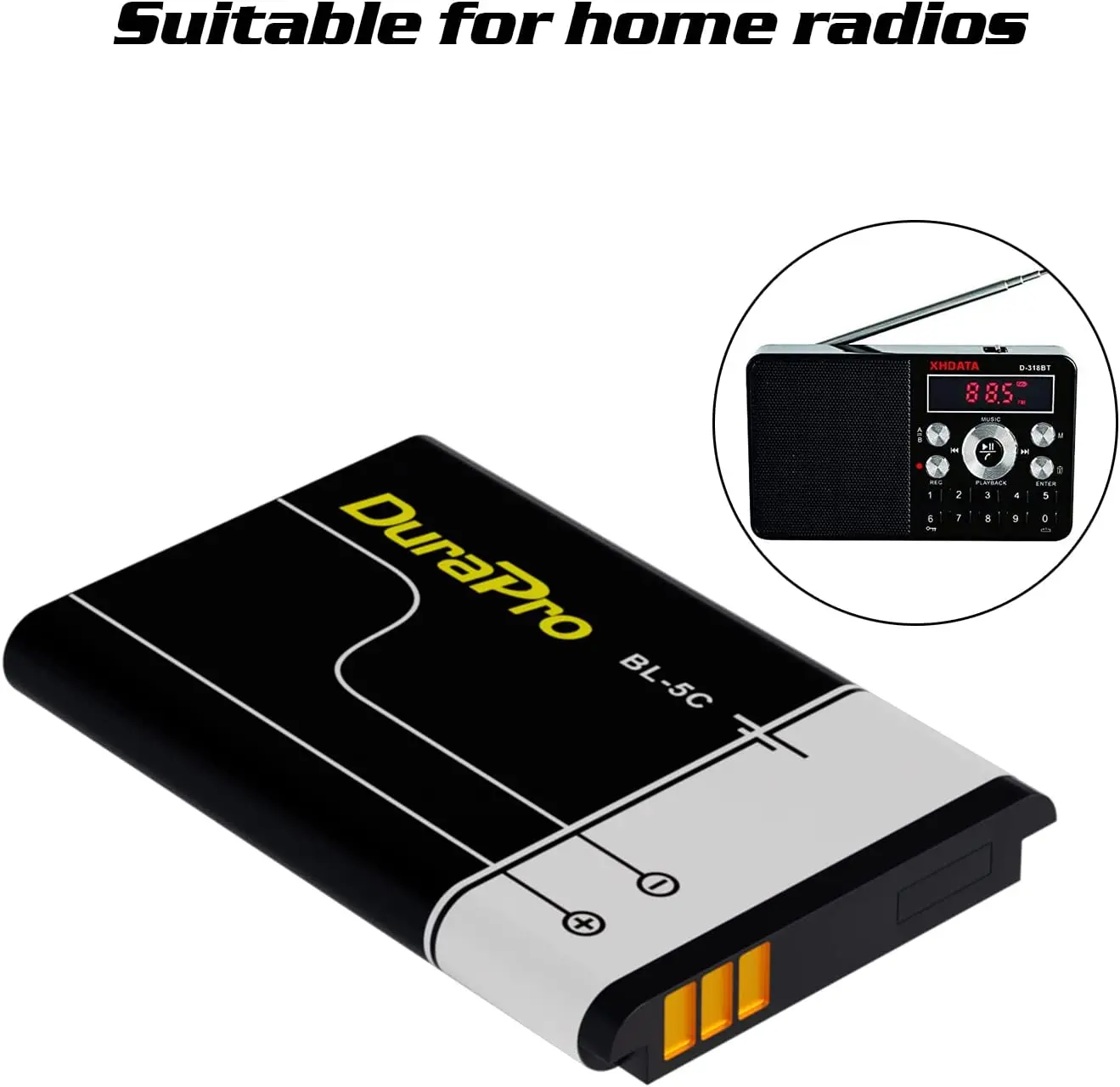 Фото DuraPro 1580 мАч BL-5C BL5C аккумулятор для телефона Nokia 3100 3105 3109C 3110C 3120 3110 1000 1010 1100 1108 1110 №3