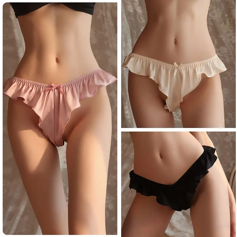 3 шт. женские трусики-стринги с воланом