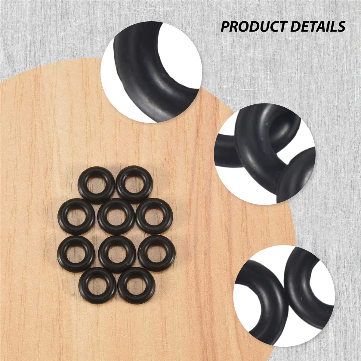 10 шт. уплотнительные кольца из черной резины 8x4x2 мм