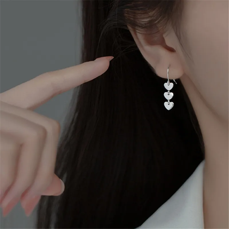 

Женские серьги-подвески из серебра 925 пробы, с кисточкой в виде сердца