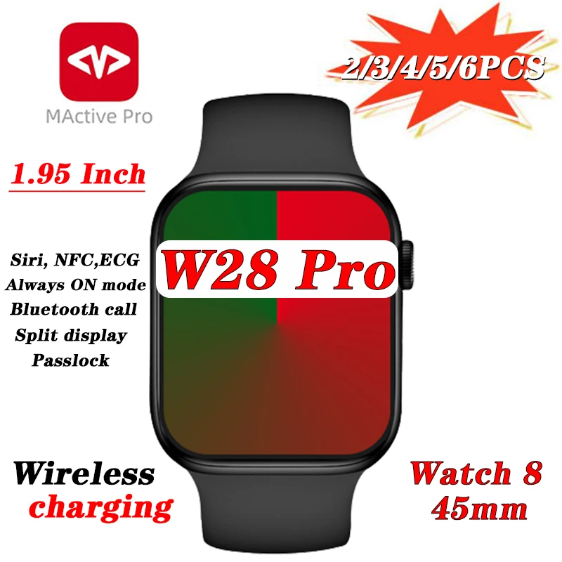 

Умные часы W28 PRO для мужчин и женщин, оптовая продажа, умные часы NFC ECG