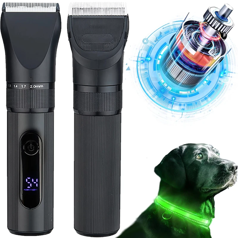 

Clippers Electric Dog Grooming Clippers Cordless Dog Trimmer Low Noise, Rechargeable Dog Hair Clippers Set Professional Grooming