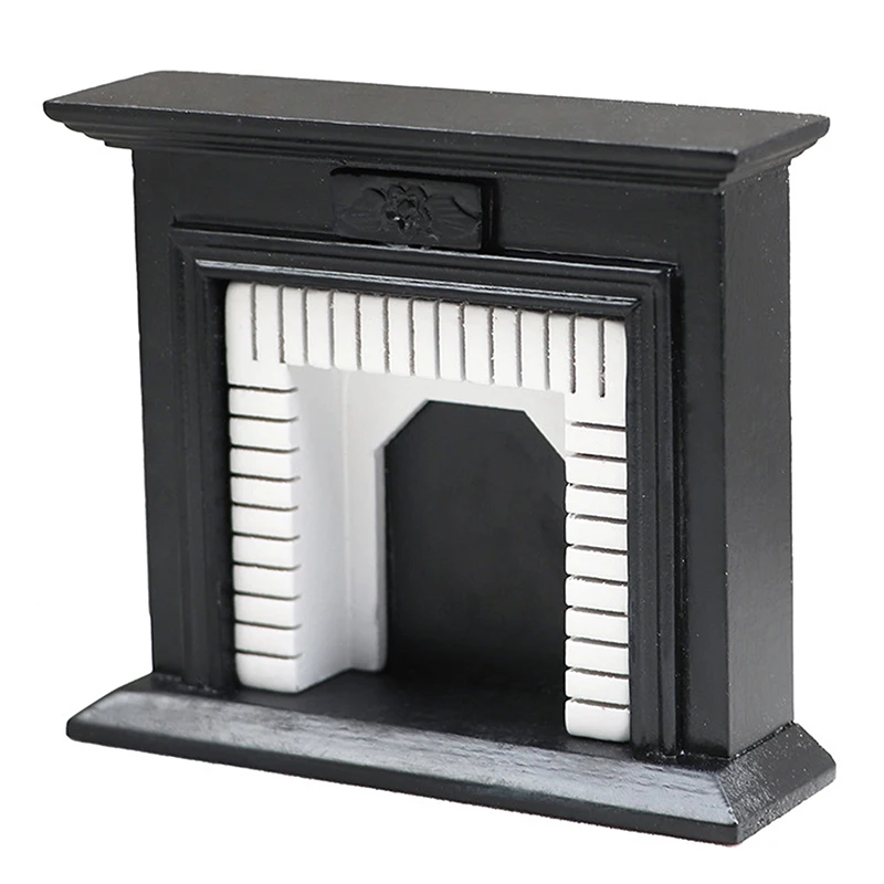 

Mini Home For Doll White European Furniture Dolls House Model Building Kits Wooden Dollhouse Creative Home Fireplace