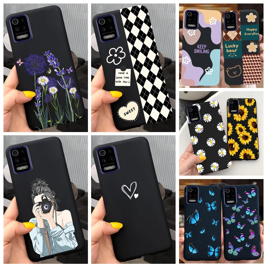 Парные чехлы с сердечками для LG K52 2022 Женская Мягкая матовая Жидкая силиконовая ТПУ оболочка Чехлы для LG K42 LGK42 K 52 Бампер Обложка