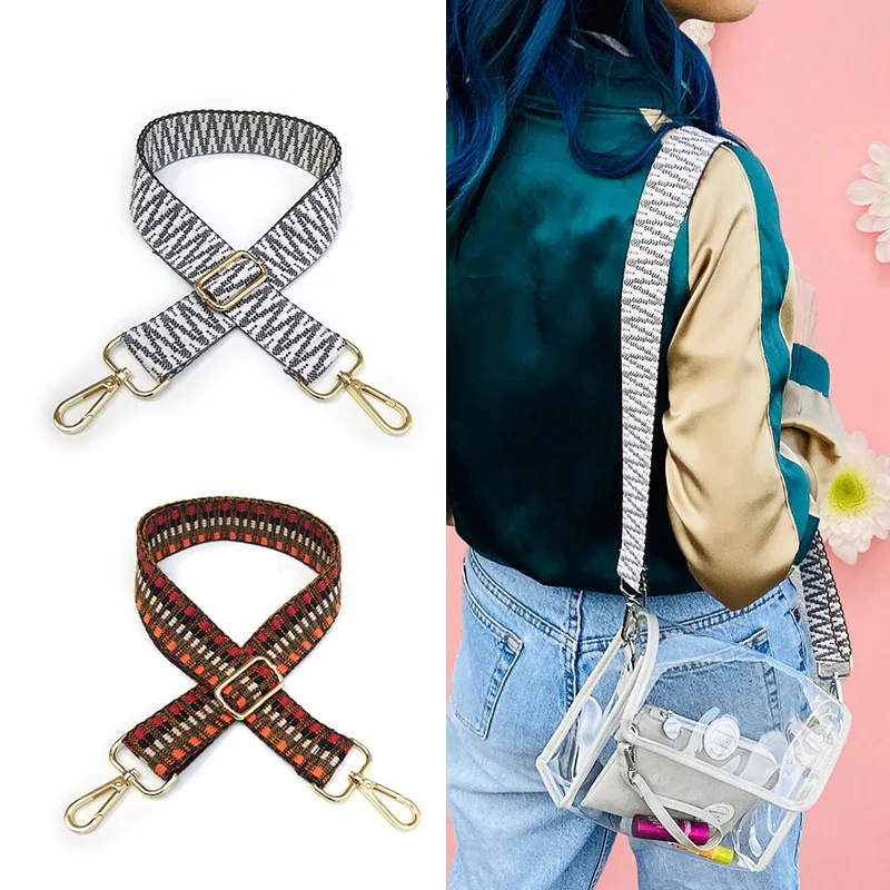 

Красочные плетеные ремни, женские съемные регулируемые Наплечные сумки «сделай сам», аксессуары, ремешок 3,8x130 см для поясной сумки, ремешок ...