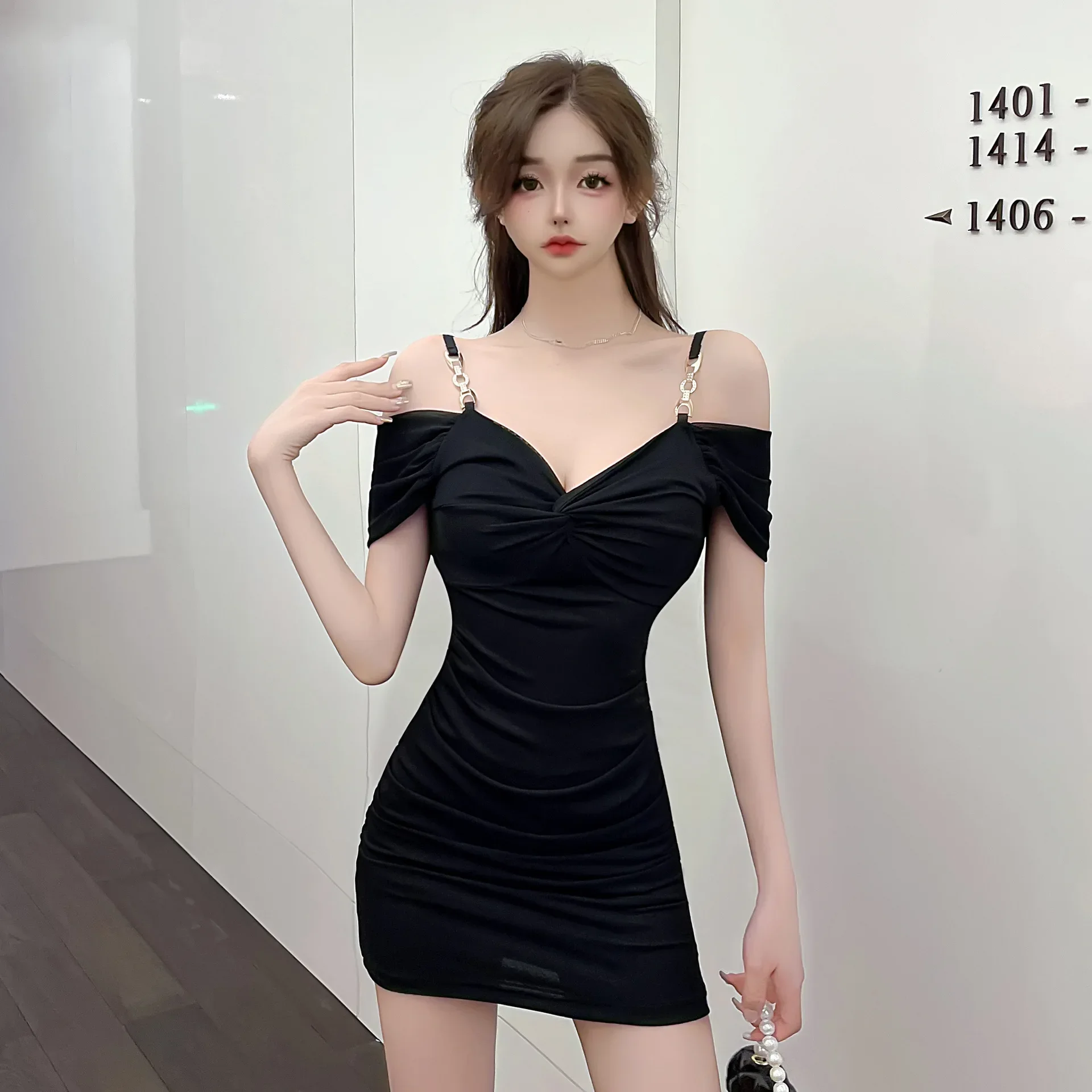 Сексуальное сетчатое утягивающее платье с открытыми плечами 2023 женское