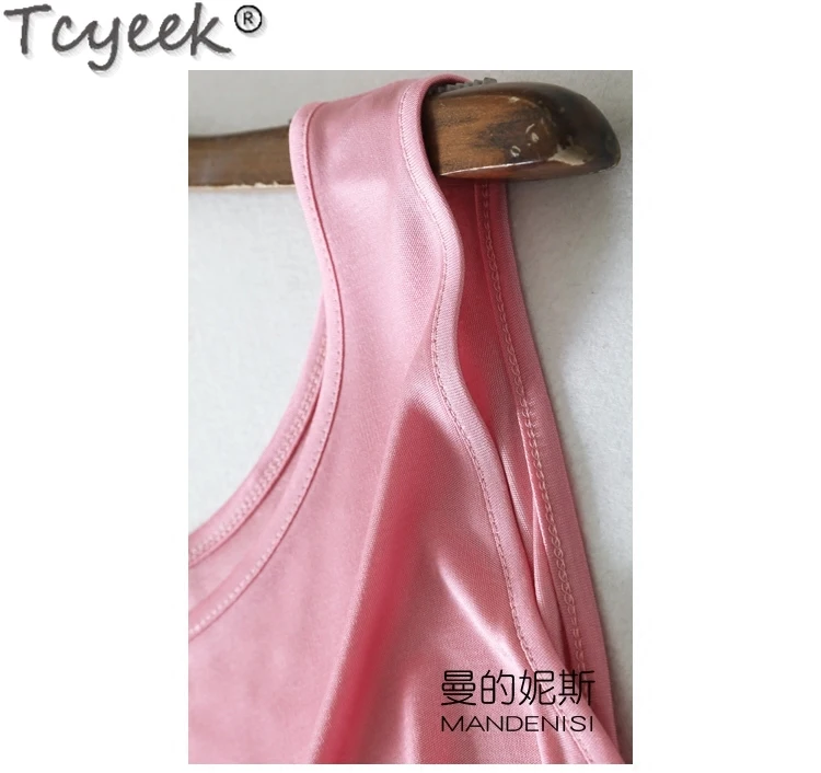 Женские майки Tcyeek из шелка