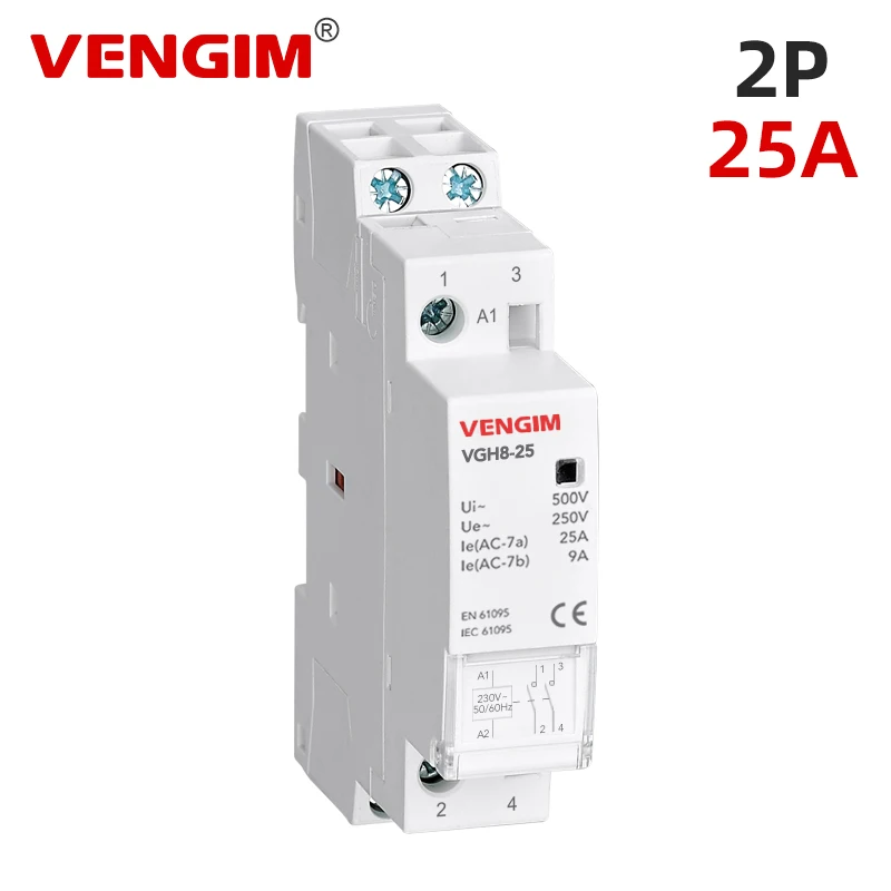 

Контактор VENGIM VCH8-25 220В 25А