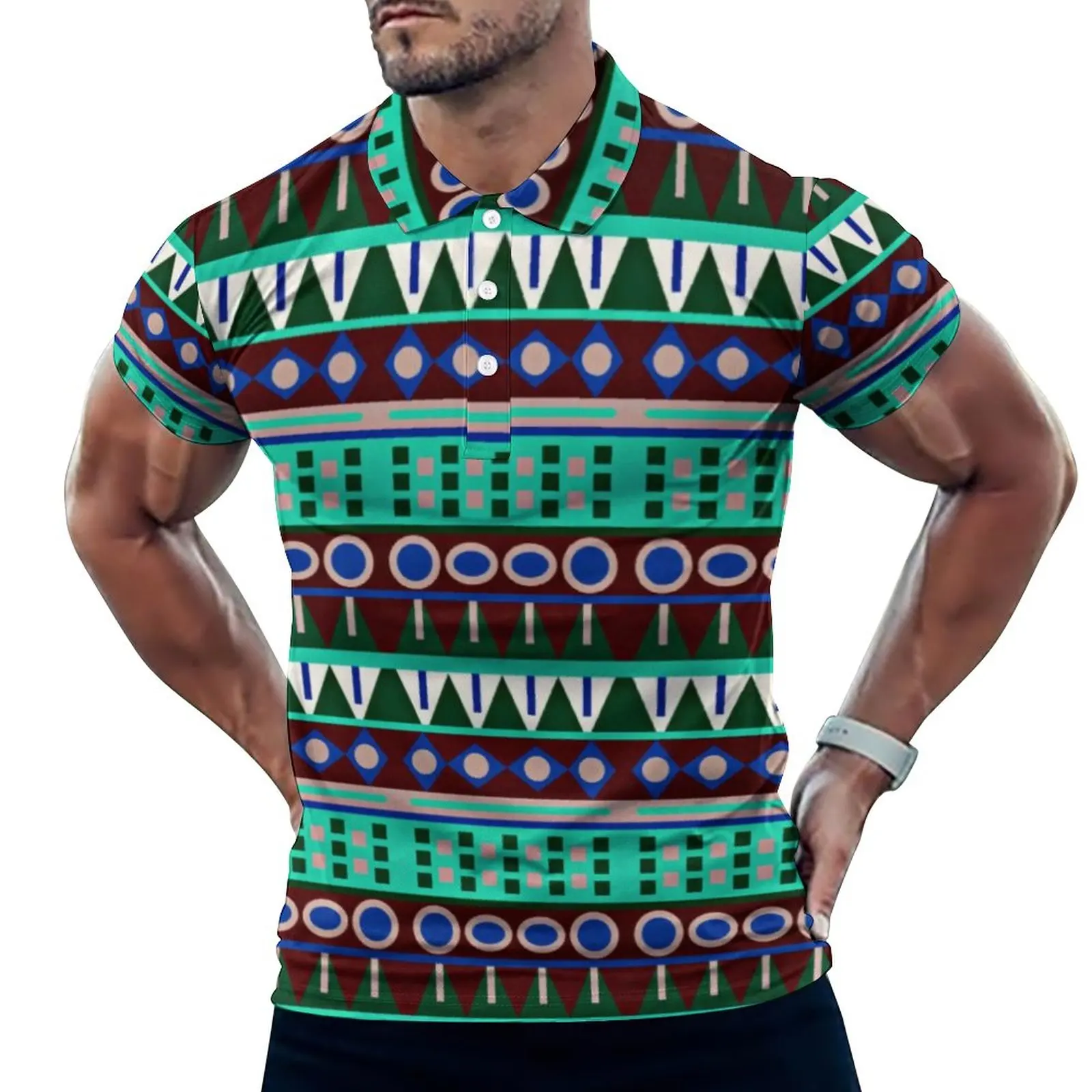 

Рубашка-поло мужская с коротким рукавом, Ретро стиль, Африканский этнический стиль, повседневная одежда, винтажный принт, размеры 4XL 5XL 6XL, на ...