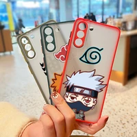 jiraiya naruto kakashi for samsung galaxy s22 s21 ultra s20 fe lite s10 s9 s8 plus 5g frosted translucent phone case capa cover