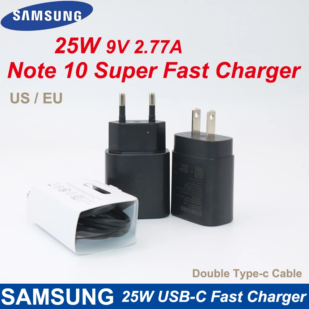 

Original Samsung 25W Super Fast Charger Usb Type C Cargador S21 A52S A71 A70 S20 FE S22 5G Power Adapter For Galaxy Note20 S10