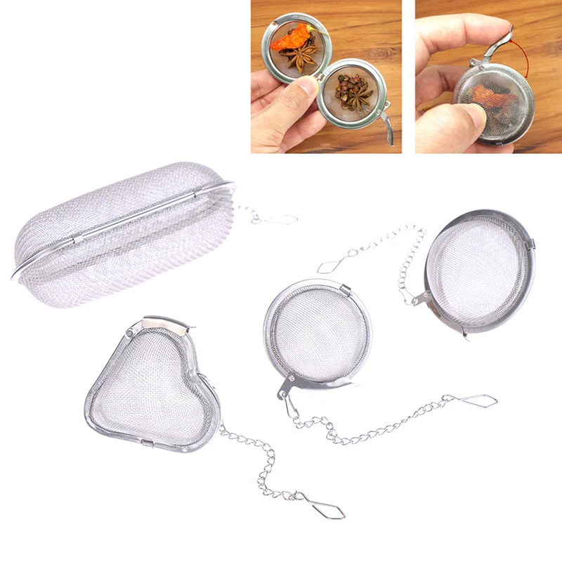 

Кухонный фильтр из нержавеющей стали для приправ и маринада, тонкая сетка, фильтр для чая с удлиненной цепочкой, приправы