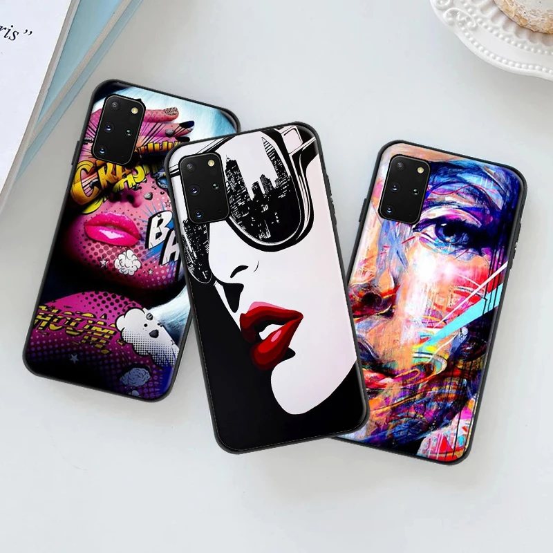 

Watercolor Beauty Painting2 For Samsung S20 FE Lite Ultra Soft Silicon Back Phone Cover Protective Black Tpu Case Funda Coque