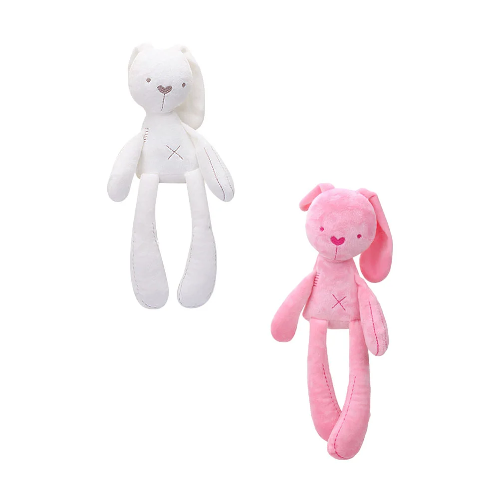 

2pcs Comfortable Soft Plush Adorable Stuffed Dolls Stuffed Bunny Dolls Rabbit Plush Toys